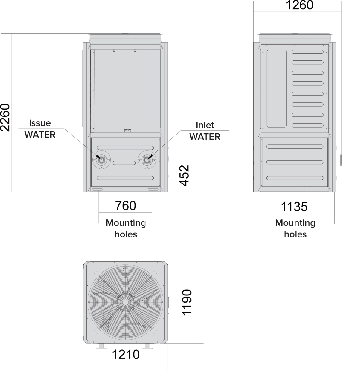Dimensioni complessive MyCond MCU-OHDD - 1