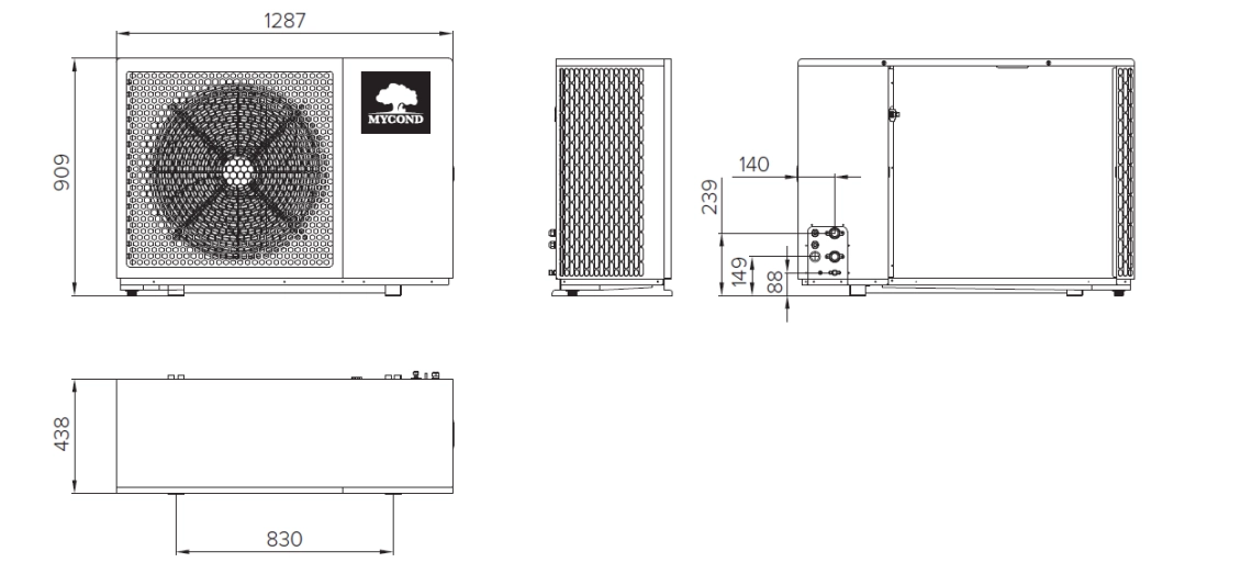 Mycond BeeEco Dimensioni complessive - 2
