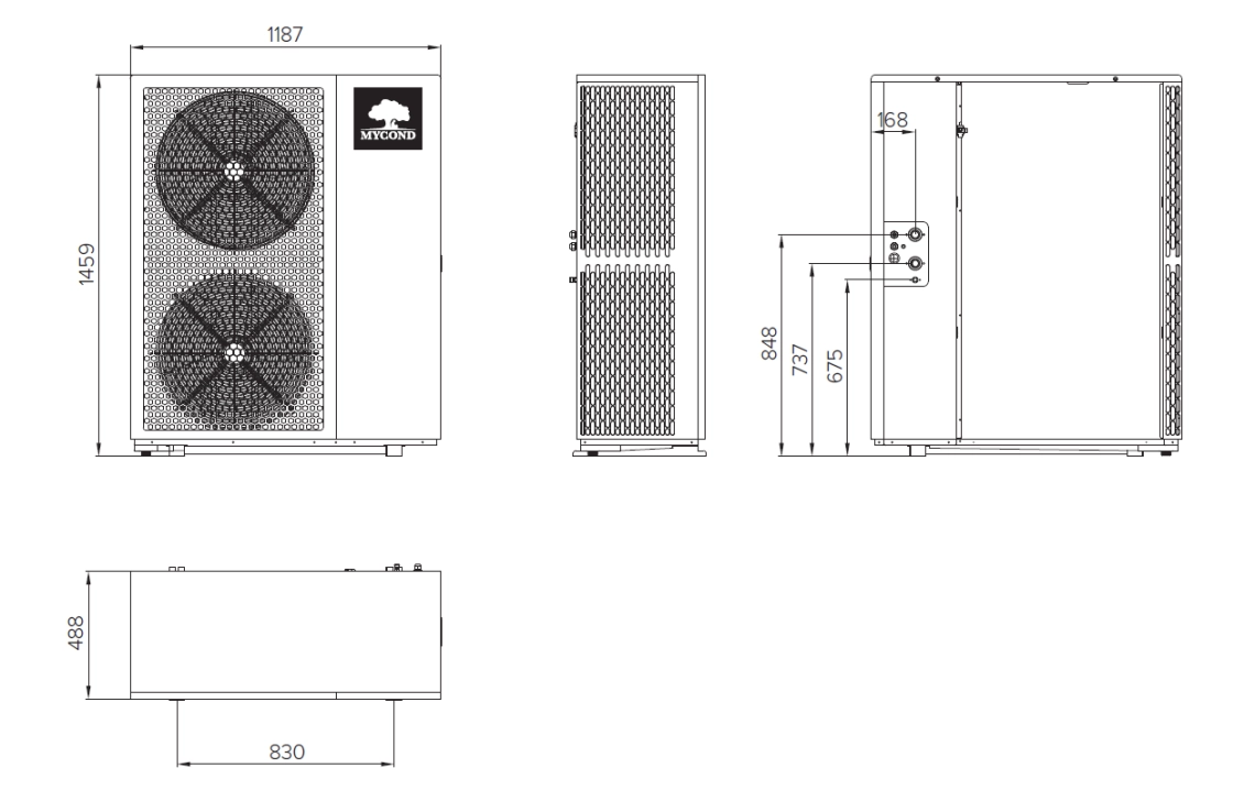 Mycond BeeEco Dimensioni complessive - 3