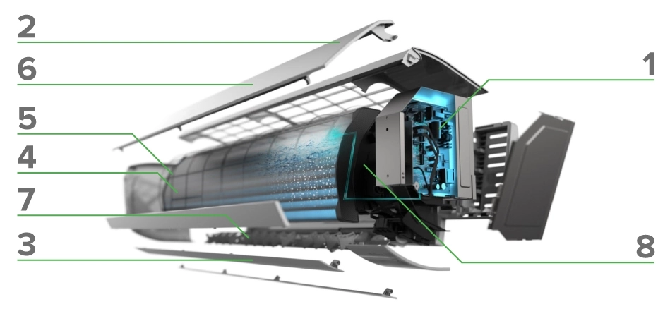 MyCond Diagramma del sistema fan coil a parete della serie MHW.