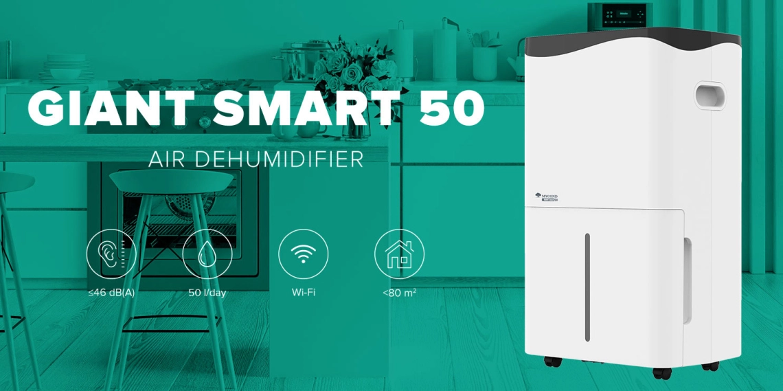 MyCond Giant Smart Deumidificatore moderno adatto a spazi residenziali e uffici.