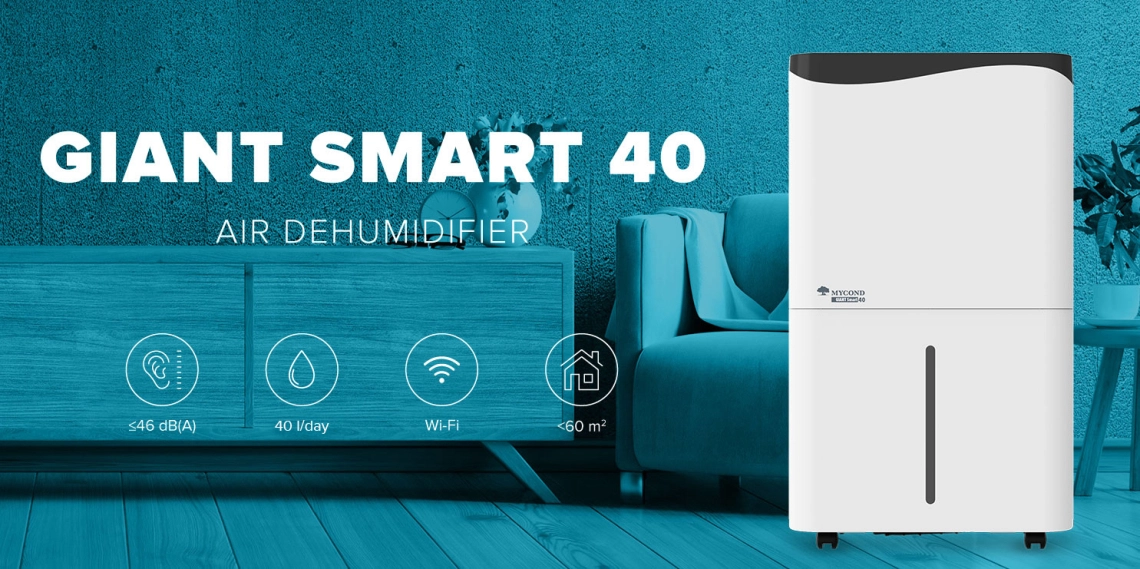 Deumidificatore MyCond Giant serie Smart per ambienti residenziali.