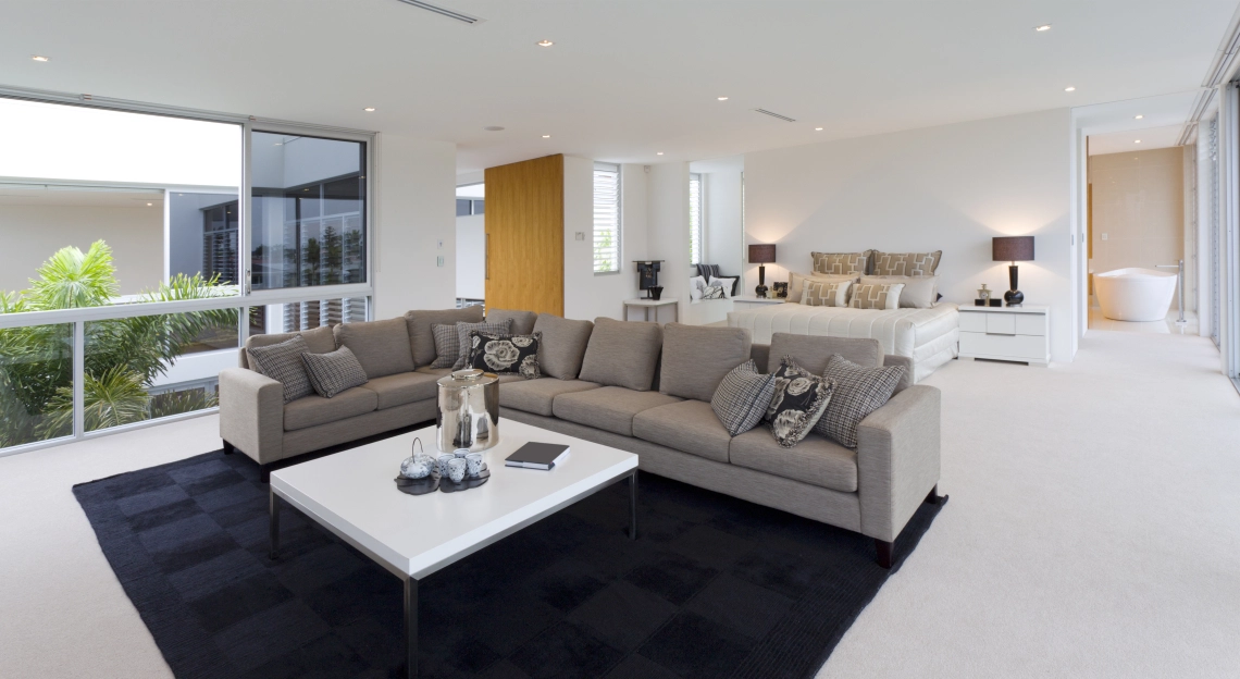 MyCond MCFC Moderna camera dalbergo con ventilconvettore a condotto ESP medio ad alta efficienza energetica.