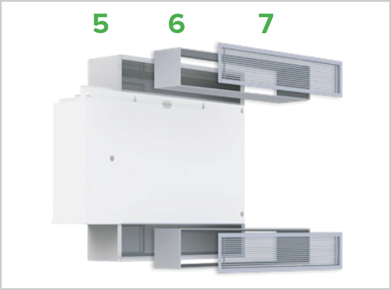 MyCond MDDS/MDCS Collegamento dei condotti dellaria al deumidificatore