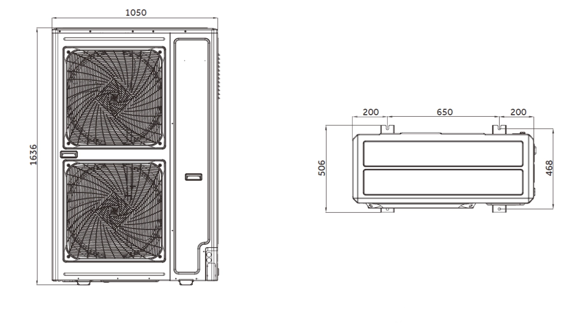 Dimensioni dingombro di MyCond MRF S - 2