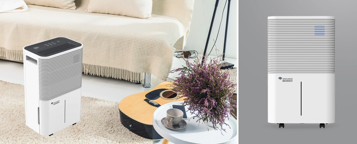 Deumidificatore MyCond Roomer Hepa serie 25 con design ecologico.
