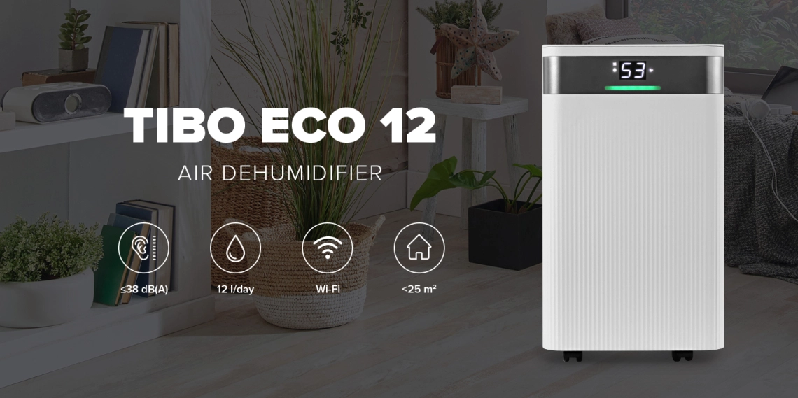 MyCond TIBO Eco 12 Deumidificatore daria residenziale compatto ed ecologico.