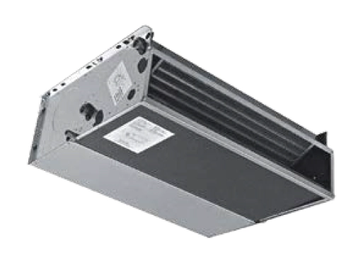 Ventilconvettore versatile della serie SEC/F esposto in ambienti interni.