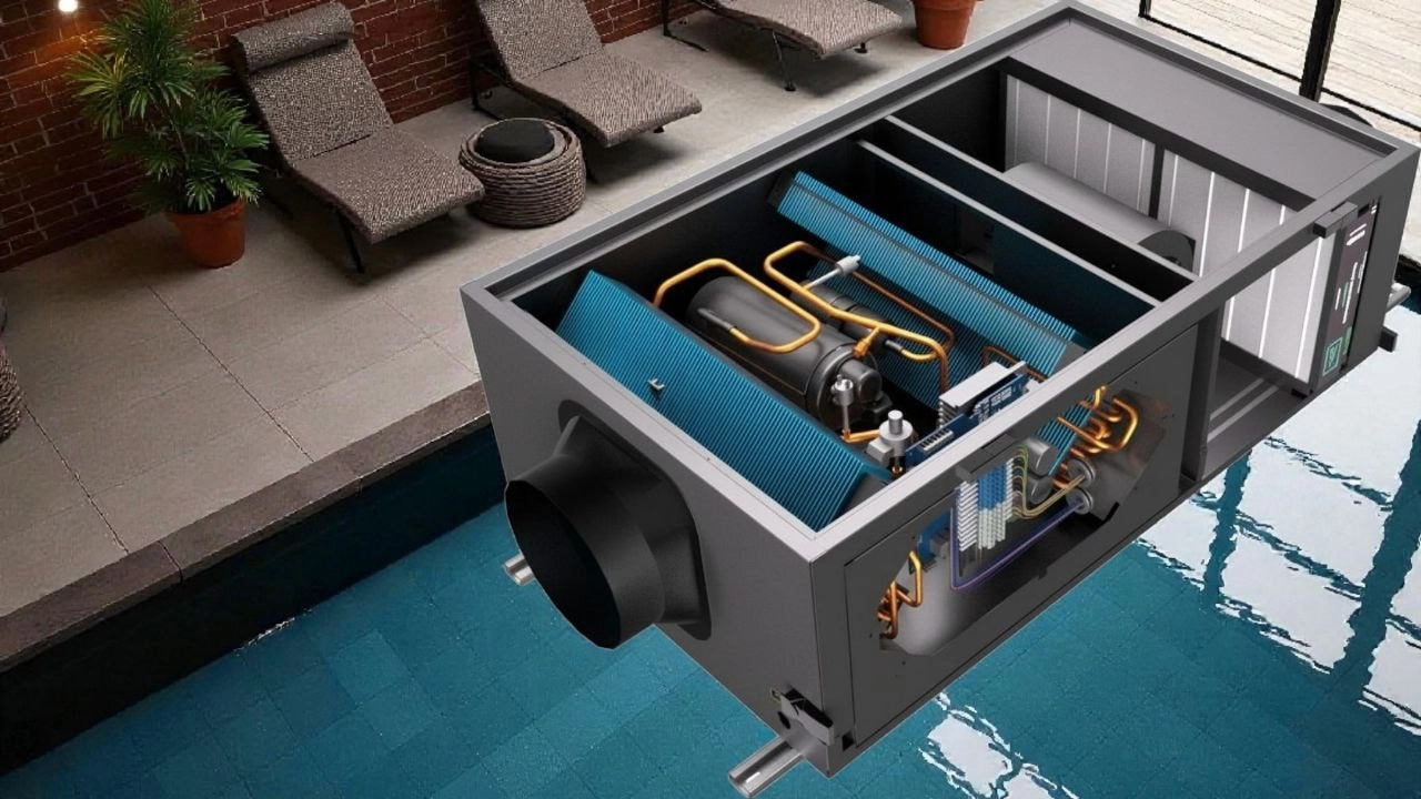 Deumidificatore canalizzato per piscine, accensione automatica Mycond MSHAC